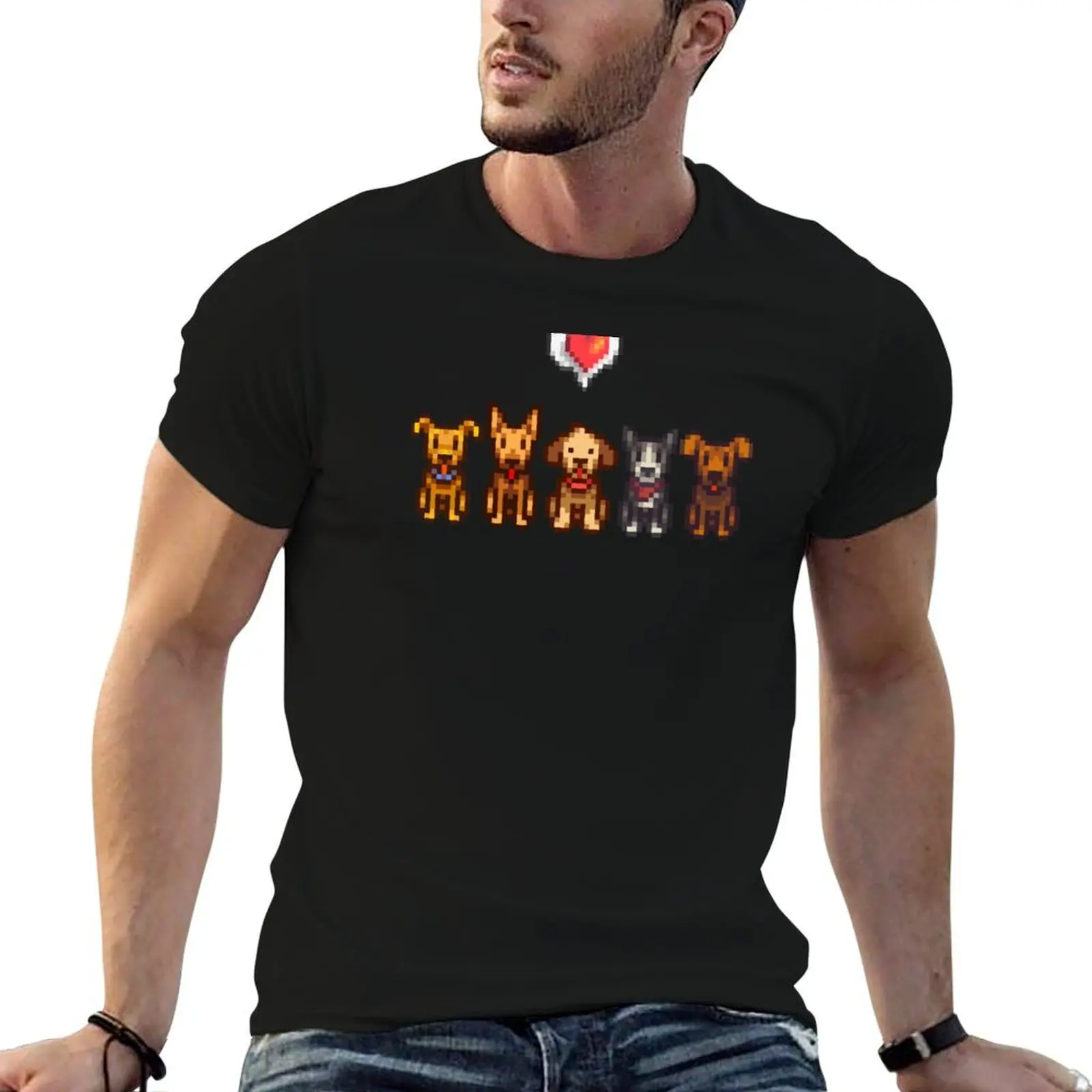 

cotton t high T-Shirt shirt Dog(s): quality man t shirts t shirt man Valley Stardew summer graphic