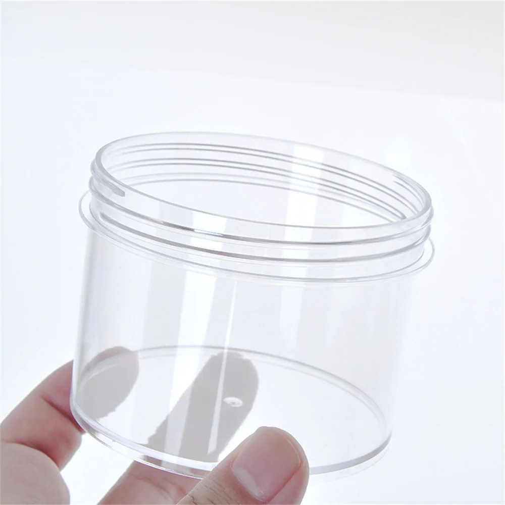 Plastic Clear Jars With Screw Lid Pet Round Eye Cream Containers Refillable Makeup Bottles Travel Accessories Outdoor Portable