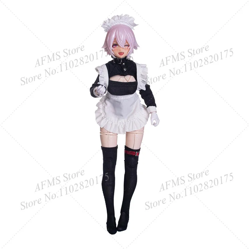 1/12 مقياس تحصيل الشكل Kawaii خادمة فستان المئزر موحدة أنيمي البدلة المتنقلة فتاة تأثيري الملابس صالح 6 "أكتون الشكل الجسم