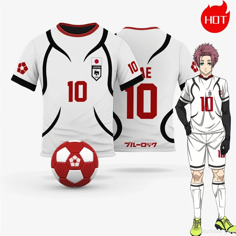 Blue Locker Room Anime Travel Wear T-Shirt Fußballtrikot Jungen Kleidung Mädchen Kurzarm Harajuku Cosplay Männer Frauen Kinder