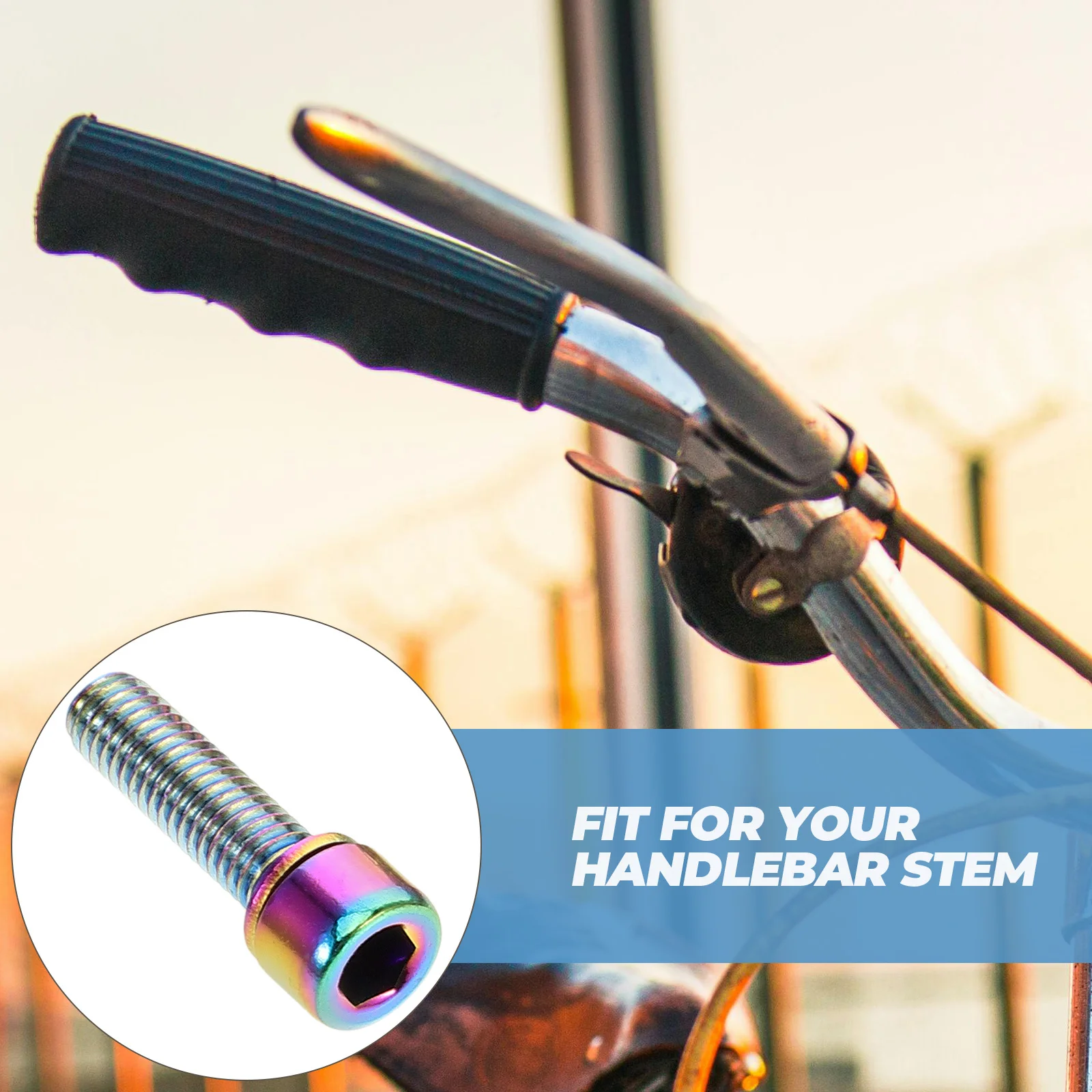 6 шт. болты выноса велосипеда из титановой стали, шестиугольные конические винты M5x17 мм, крепеж для руля велосипеда, детали для дорожного горного велосипеда