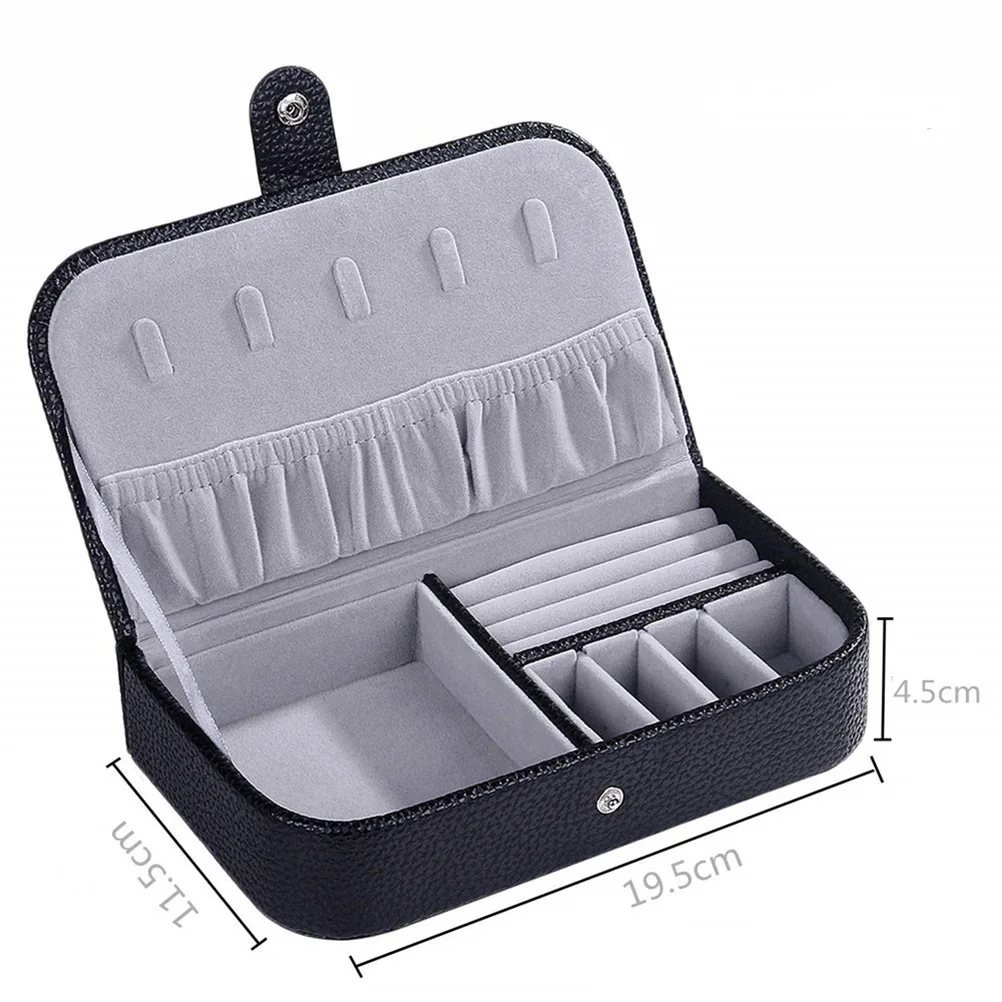 Multifunctional Jewelry Box Leather Storage Organizer Jewelry Case Portable Travel Case Gifts Box for Leather Organizer Earring