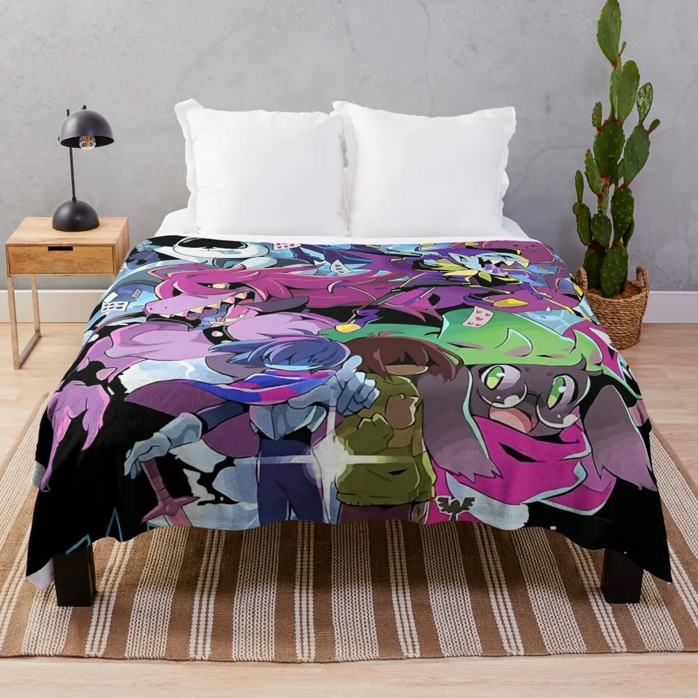 Deltarune - Adventure Throw Blanket Luxury manga Stuffeds Blankets