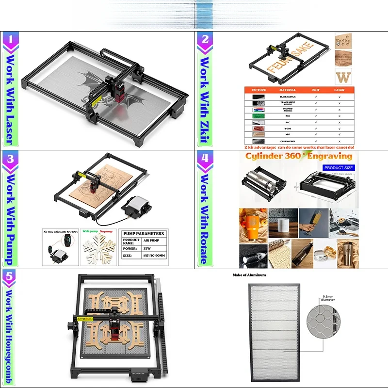 Laser Engraving And Cutting Machine Cnc Router Desktop 160W Laser Engraver Machine Air Assisted 420*860Mm