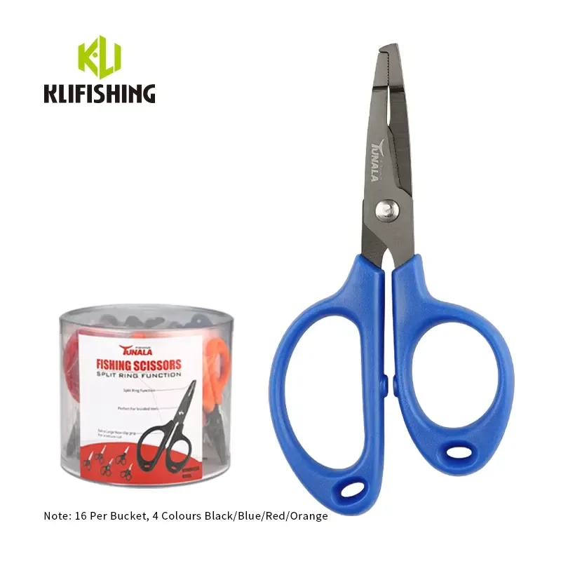 KLIFISHING Multi-Function Stainless Steel Fishing Scissors for Outdoor Angling 16 Per Bucket