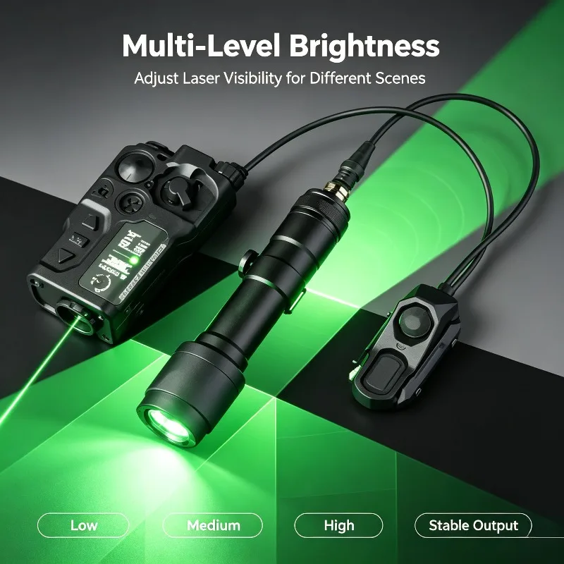 Stable Emission RAID‑X Adjustable Bright Green Infrared Laser Tail Control Light Shift Matching Hobby Parts