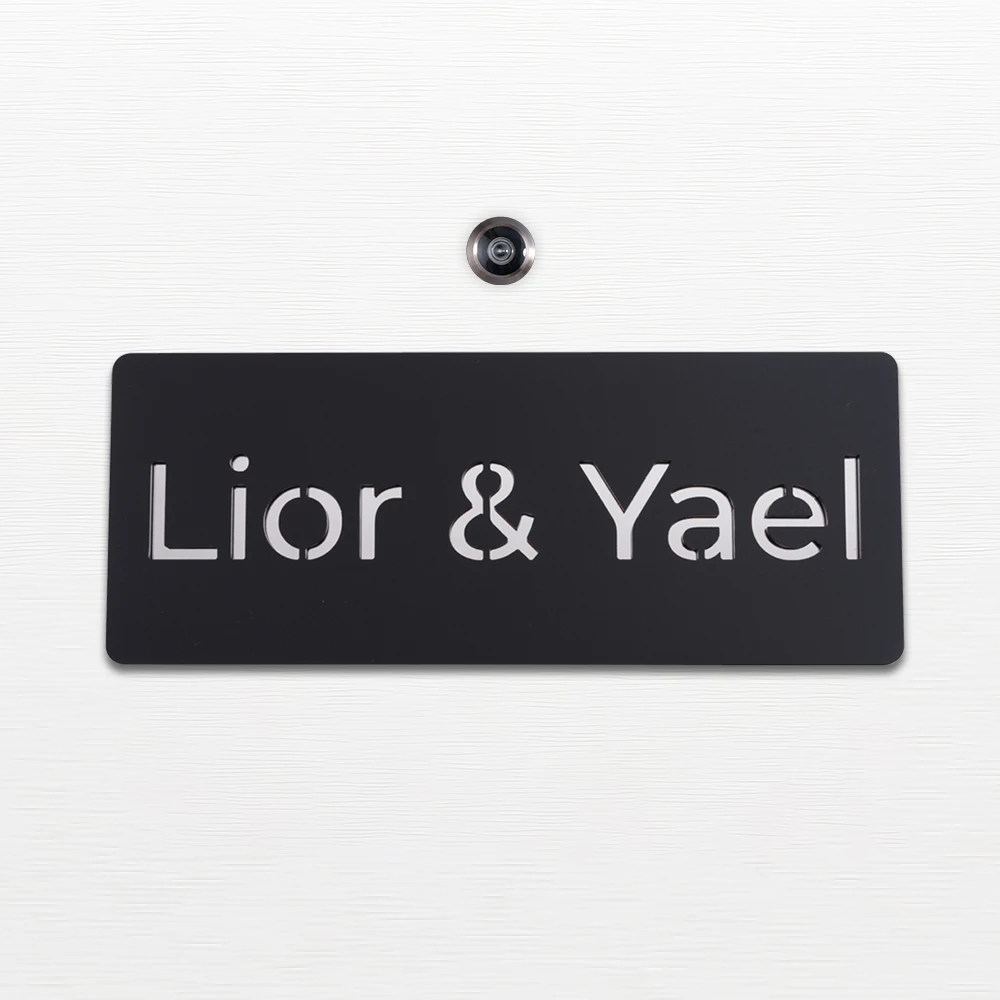 

Custom Acrylic Door Sign Personalized Family Name Plate for Home Apartment Modern Laser Cut Wall Doorplate for Office Salon