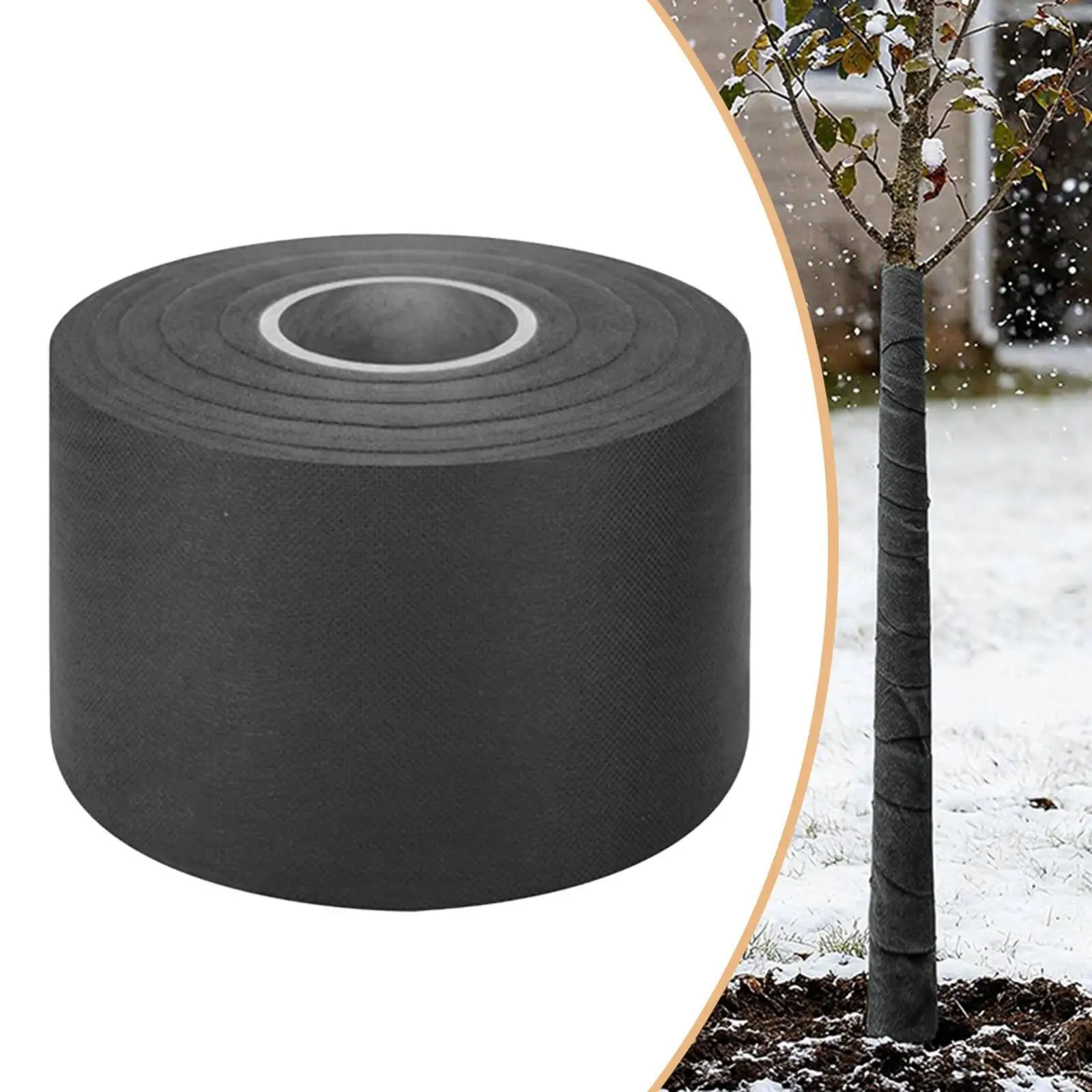 3xTree Bark Protector Wrap Barrier for Plant Transplanting Tree Trunk Covering Black