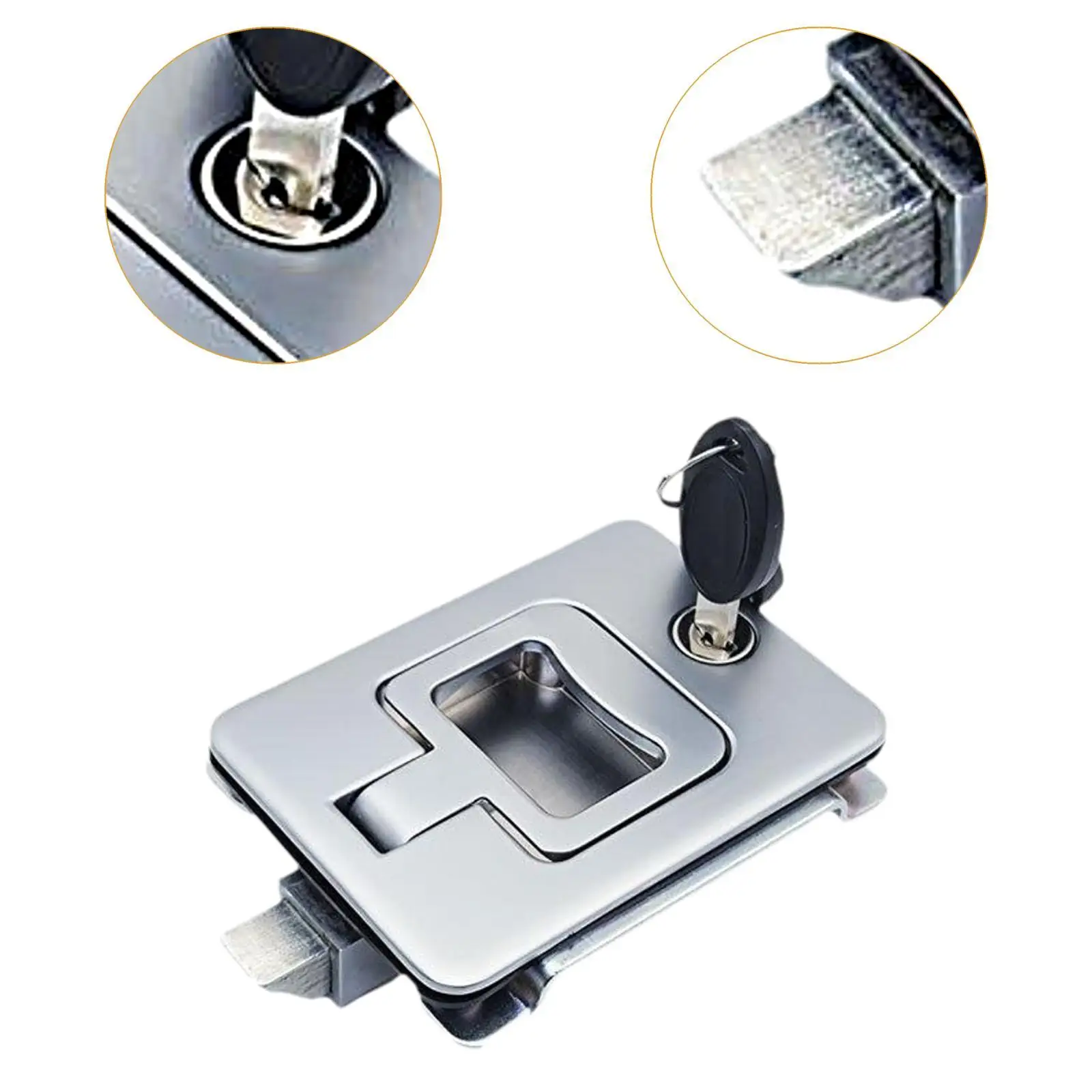 

Trailer Door Lock Heavy Duty Zinc Alloy RV Camper Cabin Latch with Keys for Bus Toolbox Compartment