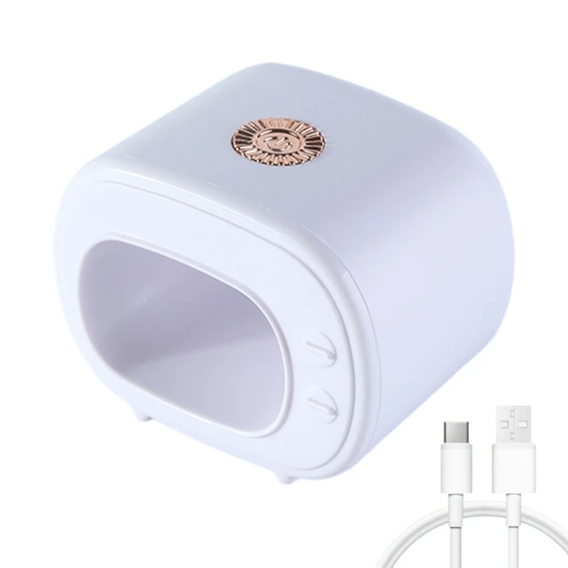 E1YE Mini UV Light للأظافر الجل مصباح الأشعة فوق البنفسجية للأظافر للأظافر المحمولة USB مجفف الأظافر f