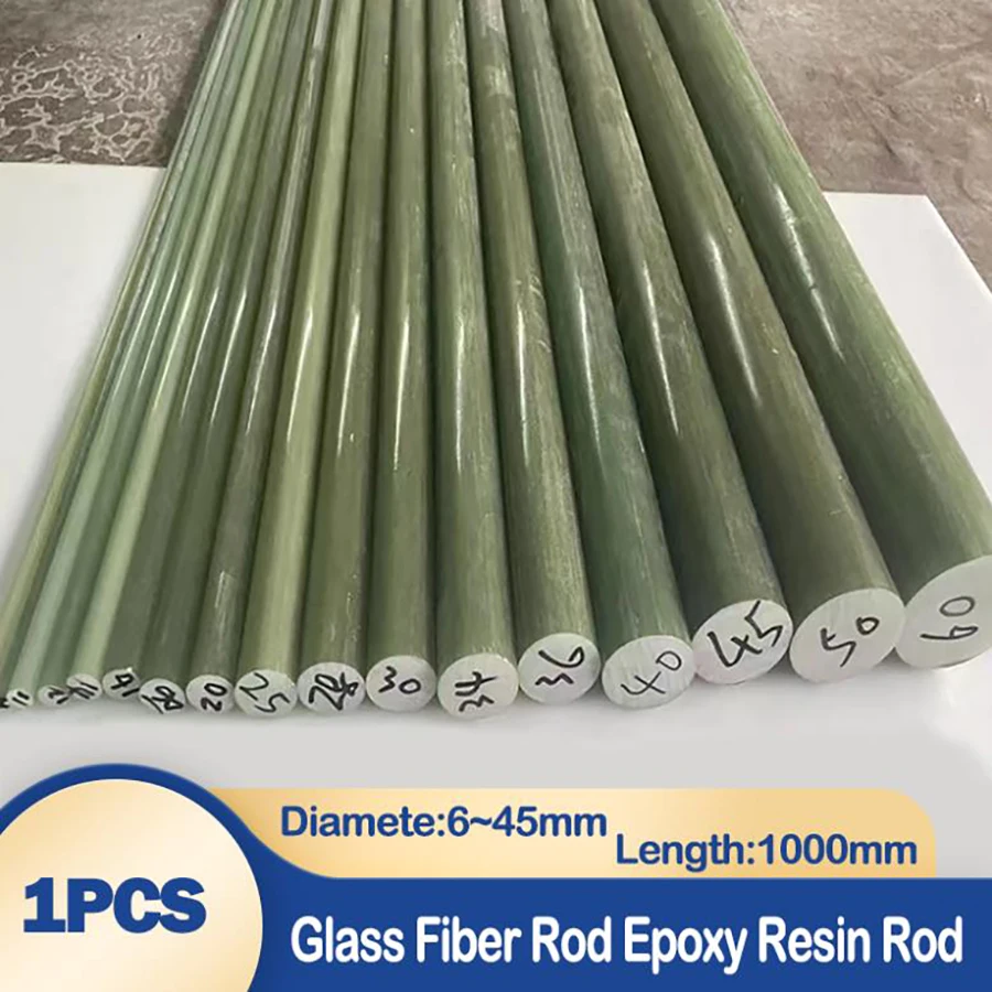 Diamete6/8/10/20/25/30/40/45mm Imported FR4 Insulating Rod Length100cm G10 Epoxy Rod Light Green Glass Fiber Rod Epoxy Resin Rod