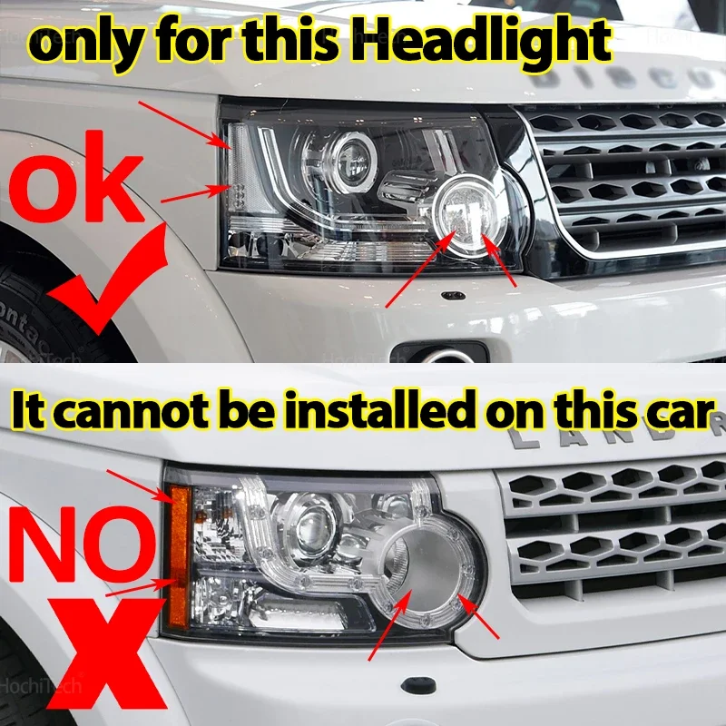 Car Headlight Cover For Land Rover Discovery 4 LR4 L319 facelift 2014 2015 2016  Lampshade Bright Shell Head Lamp Lens Covers