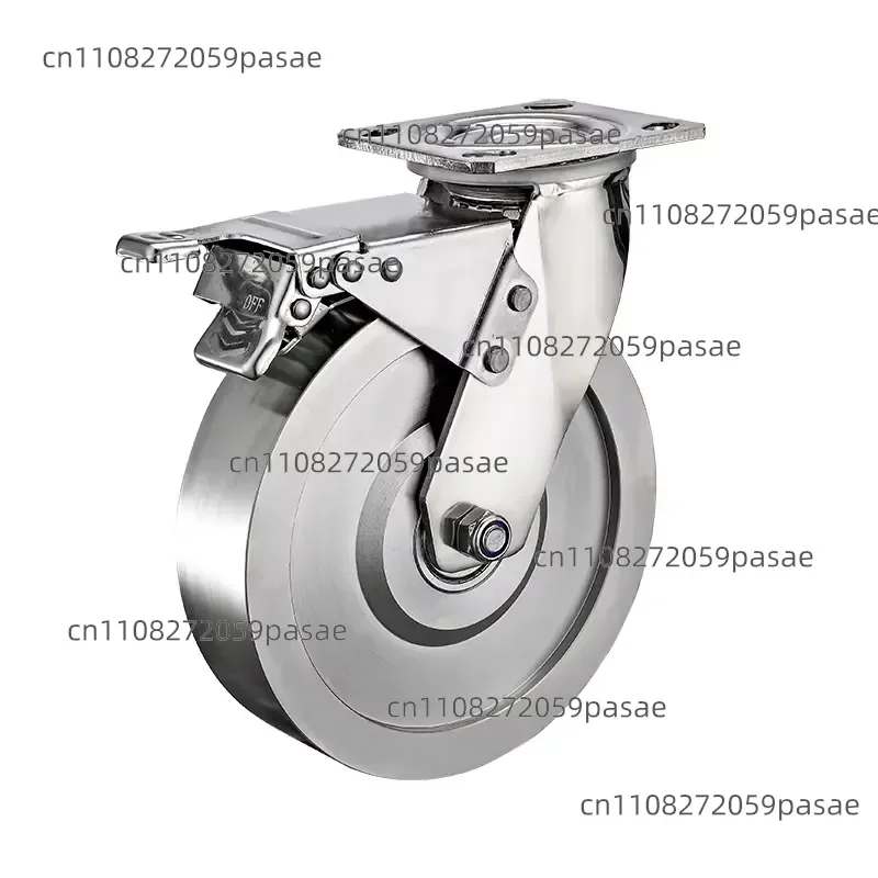 4“, 5”, 6“, 8” SUS 304 Stainless Steel Rust-Resistant Casters, Heat-Resistant Casters