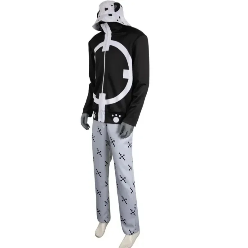 2025 22 Bartholomew Kuma Coslay زي الزي الأسود مع مخلب قبعة بانت بيضاء كرنفال هالوين يتوهم الدب الطاغية مجموعة ل