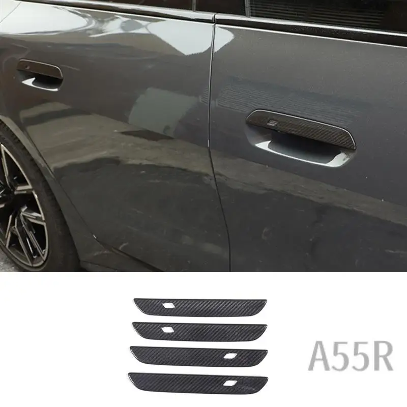 

5R-For BMW 4 Series G26 2022 Dry Carbon Fiber Car Outer Door Handle Cover Trim Decorative Sticker Exterior Spare Parts Accessori