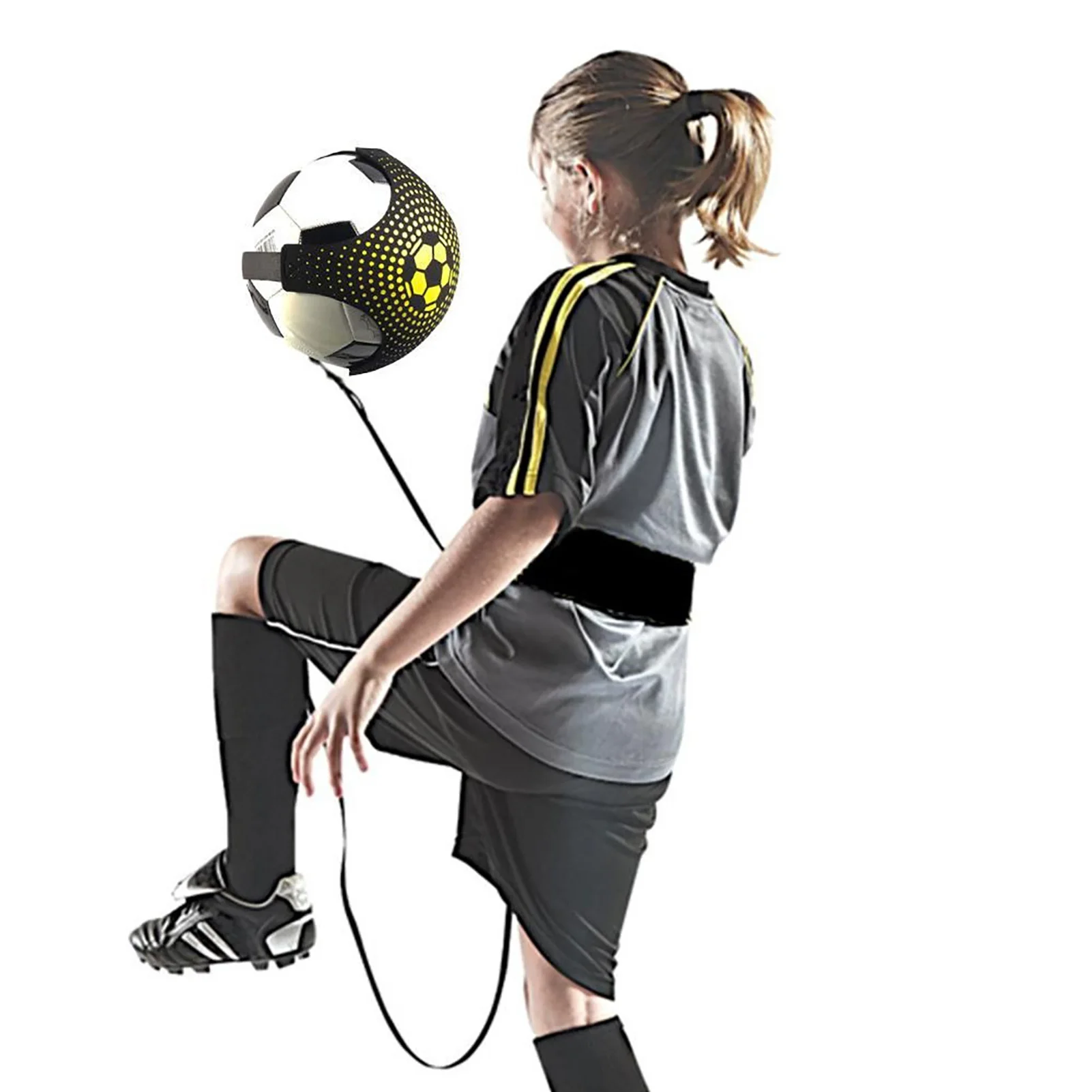 

Hands-Free Soccer Kick/Throw Trainer Football Kick Trainer Soccer Training Aids Gift Choice for Kids or Adults SNO88