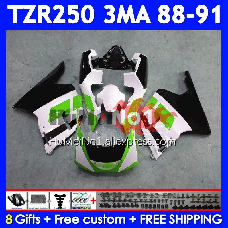 Kit For YAMAHA TZR-250 3MA TZR250 Green black YPVS RS TZR 250 88 89 90 91 375No.103 TZR250R TZR250RR 1988 1989 1990 1991 Fairing