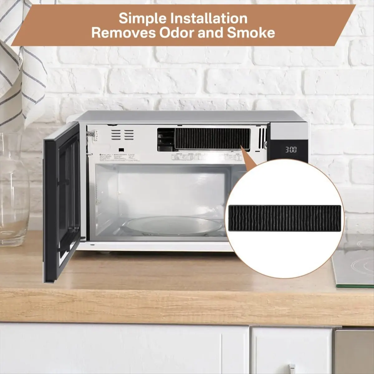 ABNH 2 قطعة WB06X10807 مرشحات فحم الميكروويف لـ JVM7195EK5ES وJVM7195SK6SS، PNM9216SK5SS، JNM7196DK5BB، JVM7195DK5WW