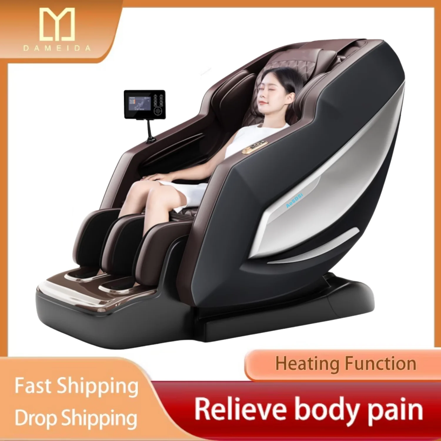 

3-year warranty massage chair full body 4D Zero Gravity Heat Bluetooth Shiatsu Airbags Foot Roller Kneading massage sofa Gift