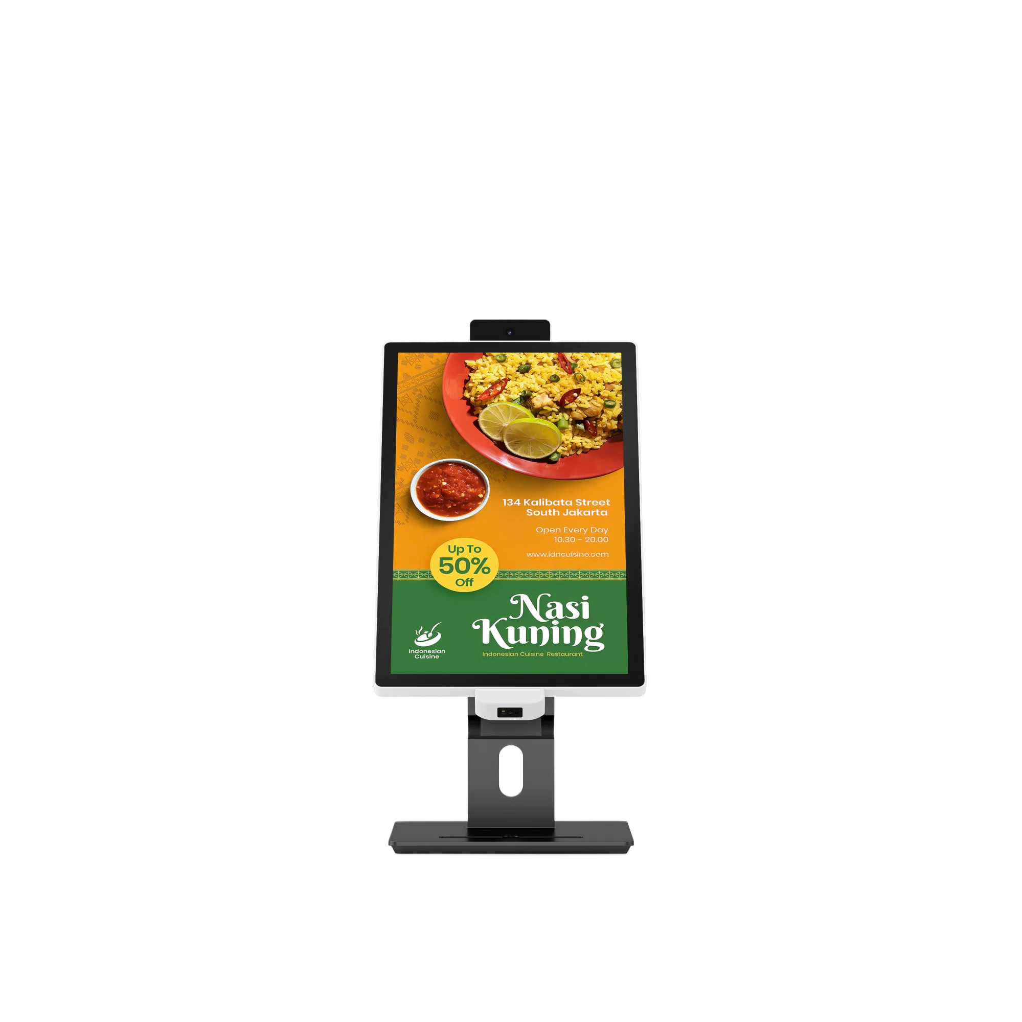 21.5 Inch Indoor Capacitive Touch IP 65 Aluminium QR Code Self Check-out POS Smart Payment Kiosk Printer Scanner Supermarket