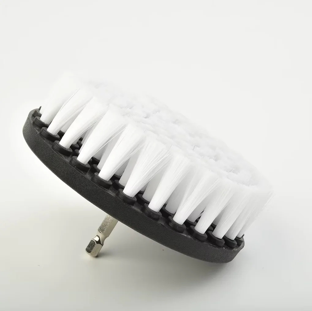 1PC 5 Inch White Car Wheel Electric Cleaning Drill Brush Soft Brush Decontamination For Glass Furniture Tire Cleaning Brush