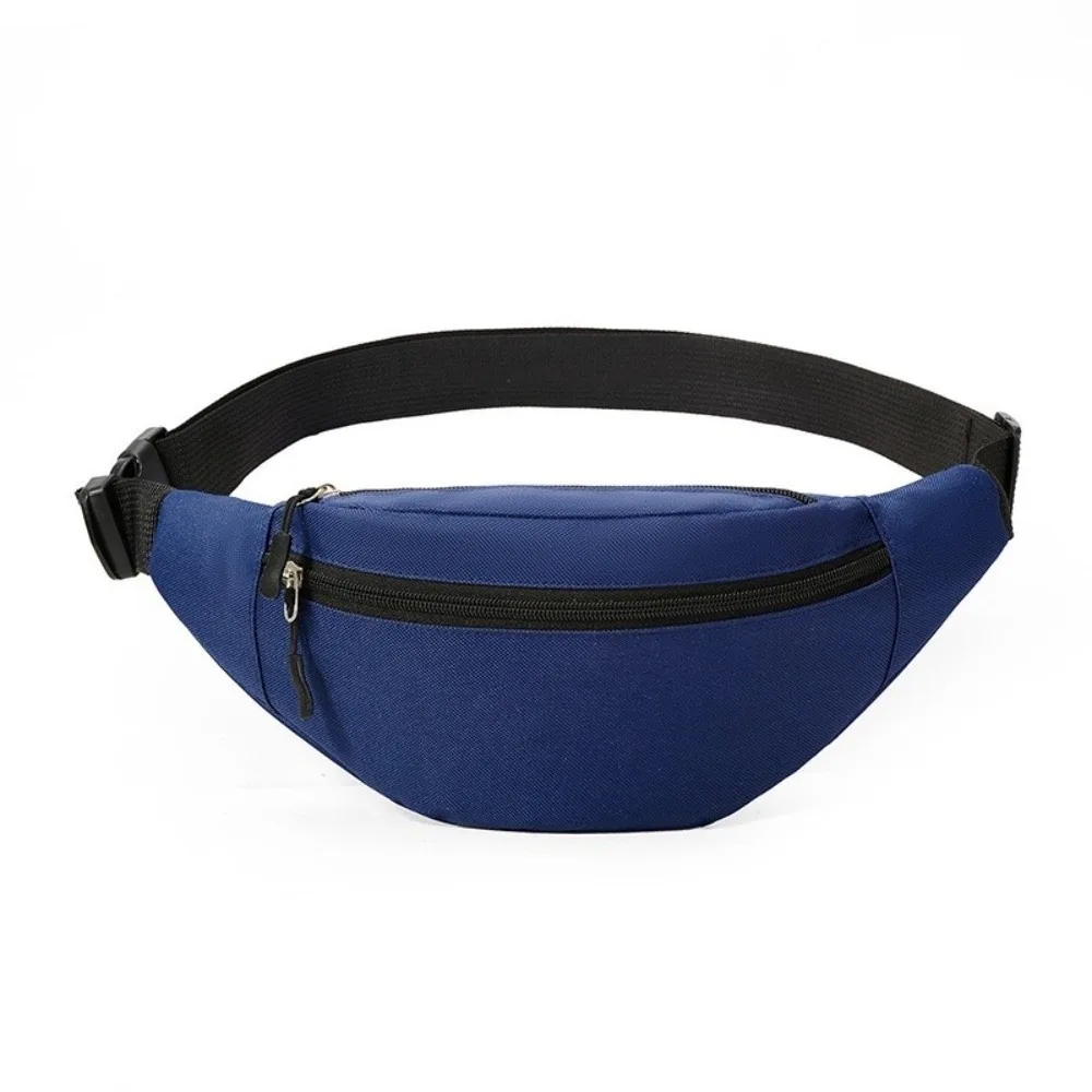 Sporty Oxford Cloth Waist Pack Half Moon Shape Breathable Belt Bag Coin Pocket Phone Pouch Sling Bag Unisex