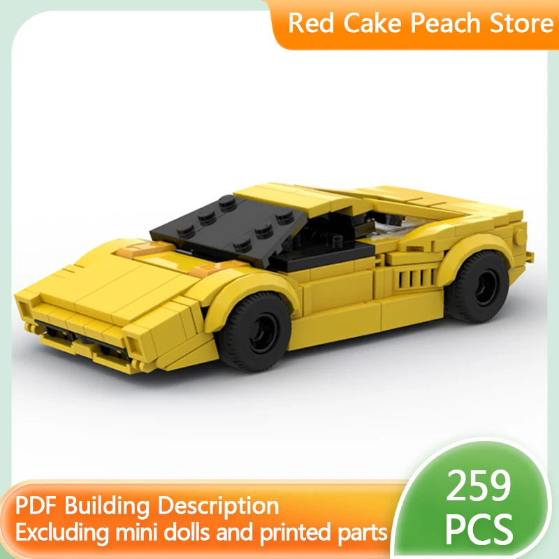 

Модель скоростного гоночного автомобиля MOC, строительные кирпичи, ретро супер спортивный автомобиль, модульная технология, детские праздничные подарки, сборка игрушек, костюм