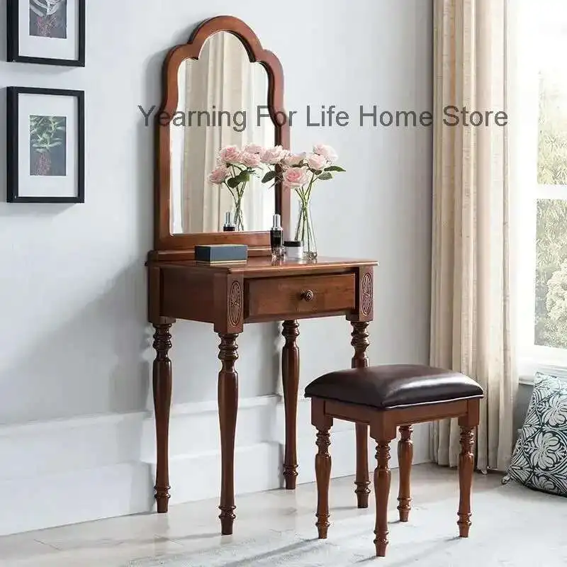 

Europen Dressing Tables Drawer Storage Makeup Vanity Table Vintage Dressers Coiffeuse De Chambre Decoration Bedroom Furniture