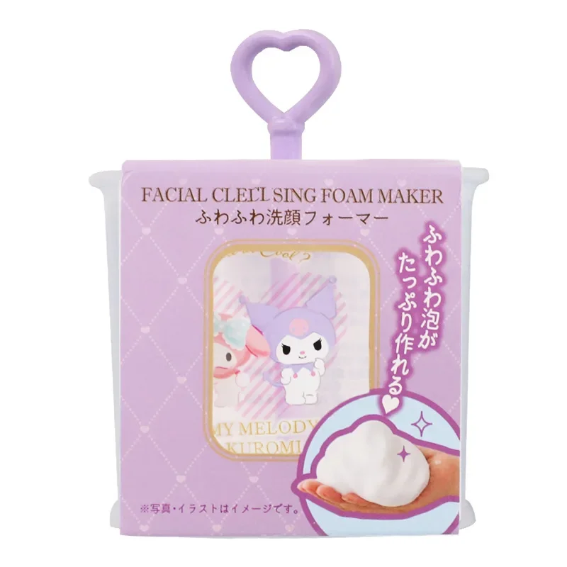 Sanrio Series Kuromi Melody Foam Maker Cute Cartoon My Melody Bubble Skin Care Beauty Facial Cleaning Foam Pressing Device