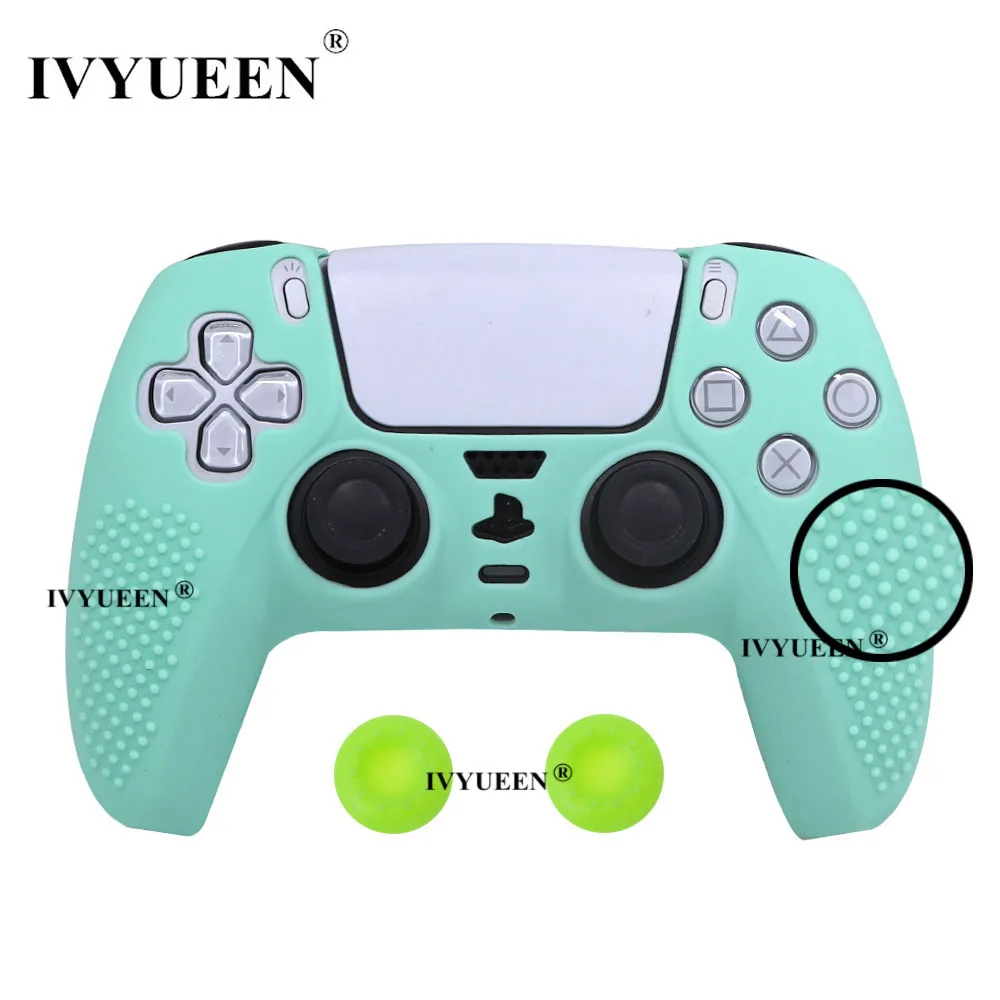 IVYUEEN Schutzhülle mit Nieten für PlayStation 5, DualSense PS5-Controller, Silikon-Gamepad-Hülle, ThumbSticks-Griffe