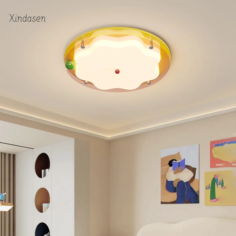 

Nordic Flower Shape Ceiling Lights For Kitchen Island Living Room Bedroom LED Ceiling Lamps Ball Chandelier Kids Baby Room Lamp