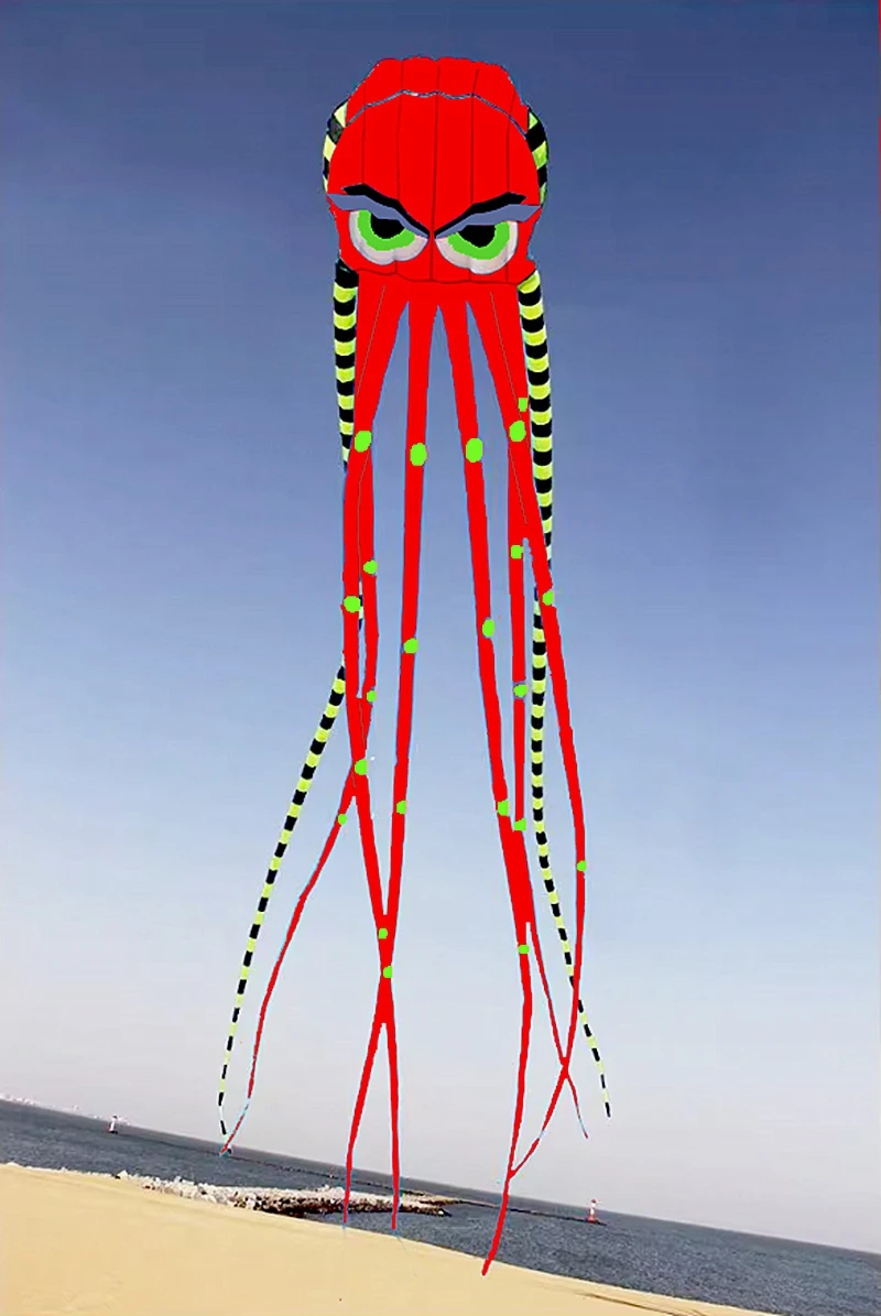 Pipa de pulpo antiguo, pipa gigante para adultos, pipas 3d, windsurf, pipa de viento, juguetes inflables para niños, juguetes para niños, volantes de cuerda 	 diversión
