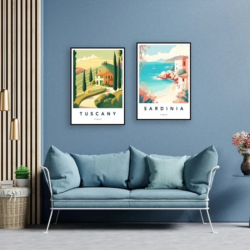 Florence Italy Print Europe TraveI Poster Rome City Positano Poster Tuscany Canvas Painting Sardinia Wall Art Office Home Decor