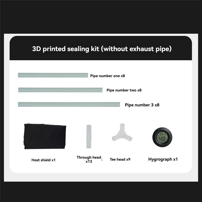Für Bambu Lab A1 3D-Drucker, geschlossenes Ablufthauben-Set mit Hochleistungslüfter, reduziert Geräusche für einen leisen Betrieb