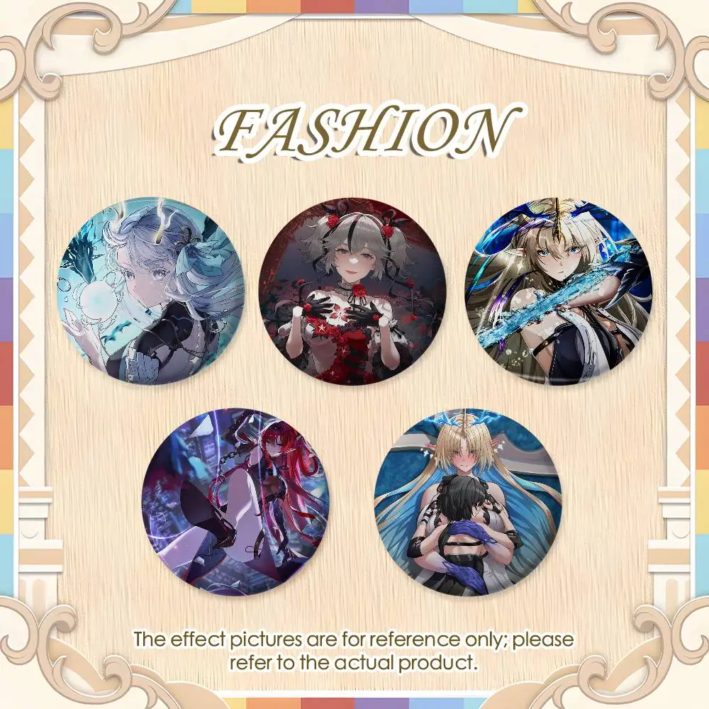 

Wuthering Waves Sexy Badges Round Exquisite Badge Brooches Creative Pins For Clothes Hat Backpack Gift Accessories