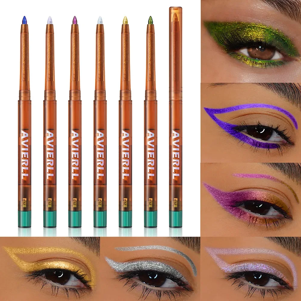 6 Color Chameleon Eyeliner Gel Pencil Set Metallic Eye Liner Waterproof Make Up Shimmering Long Lasting Vagen Eyeshadow