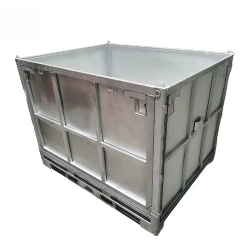Heavy-Duty Stackable Collapsible Transport Logistics Bulk Metal Containers
