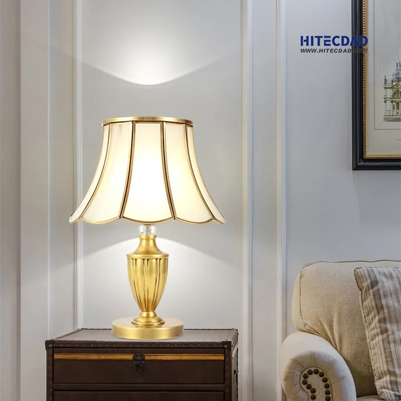 

HITECDAD Retro Decorative Table Lamp High Quality Antique Art Glass Table Lamp Bed Room Classic LED Desk Lamps