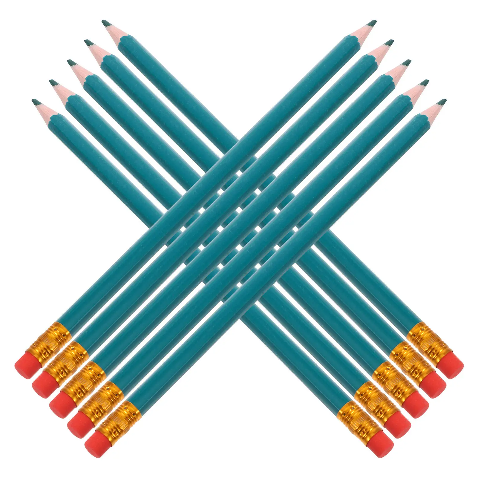 

12Pcs Green Colored Pencils Erasable Pre-Sharpened Hexagonal Design Fade Resistant for Sketching Drawing Coloring Map Marking