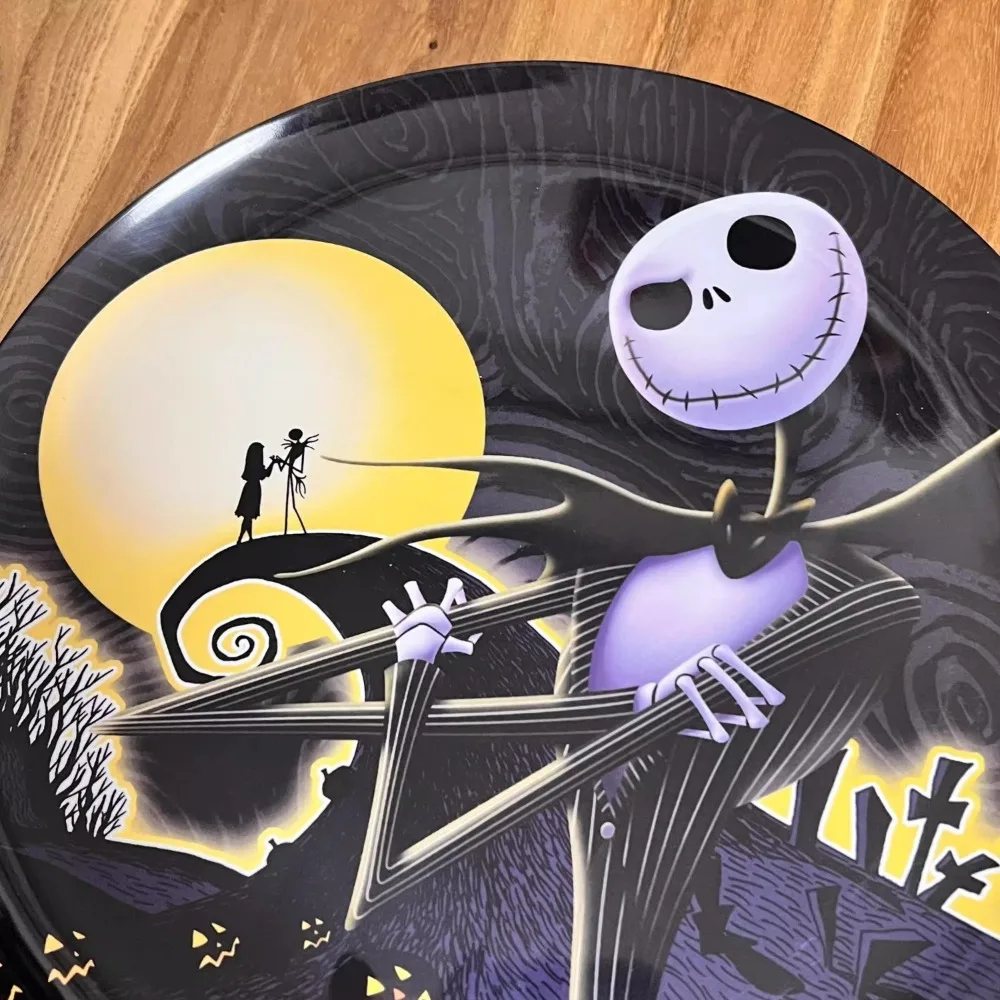 Disney The Nightmare Before Christmas cartoon plate melamine plate Halloween Christmas tableware cake snacks big plate dish