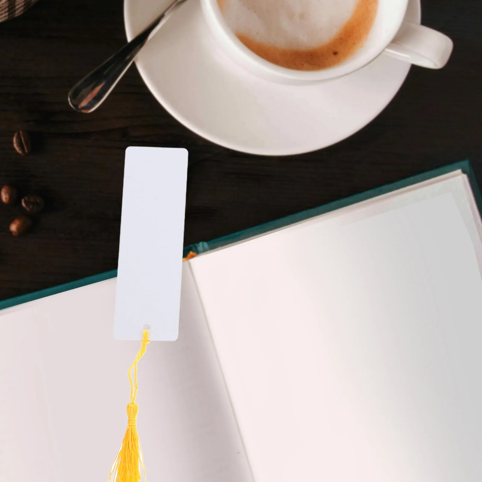 

5pcs Metal Aluminum Heat Transfer Blank Bookmarks DIY Craft Student Reading Rectangle Double Side 0.45mm Thick Lightweight