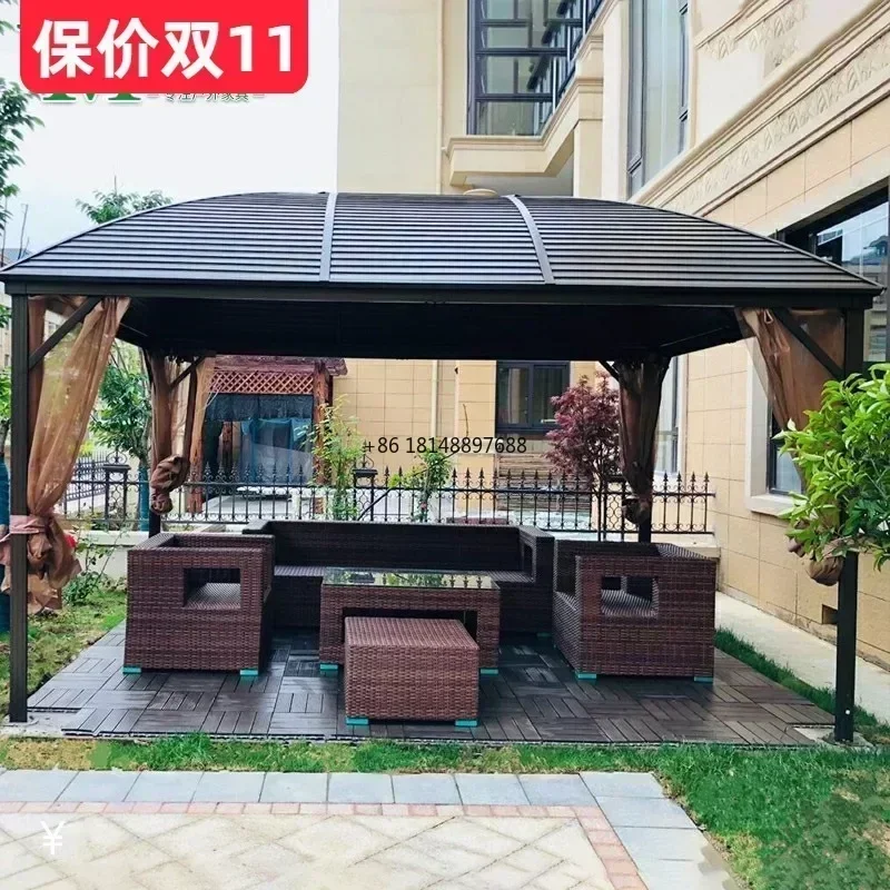 Aluminum alloy outdoor pavilion courtyard villa pavilion garden sunshade outdoor balcony outdoor sun canopy