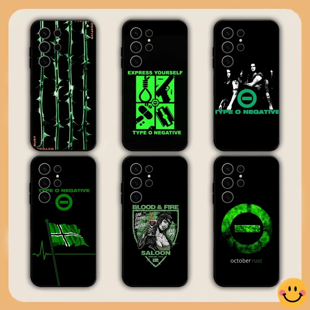 Band T-Type O-O N-Negative Phone Case For Samsung S21,S22,S23,S24,S30,Ultra,S20,S30,Plus,S21 Fe,Note20 5G black Cover