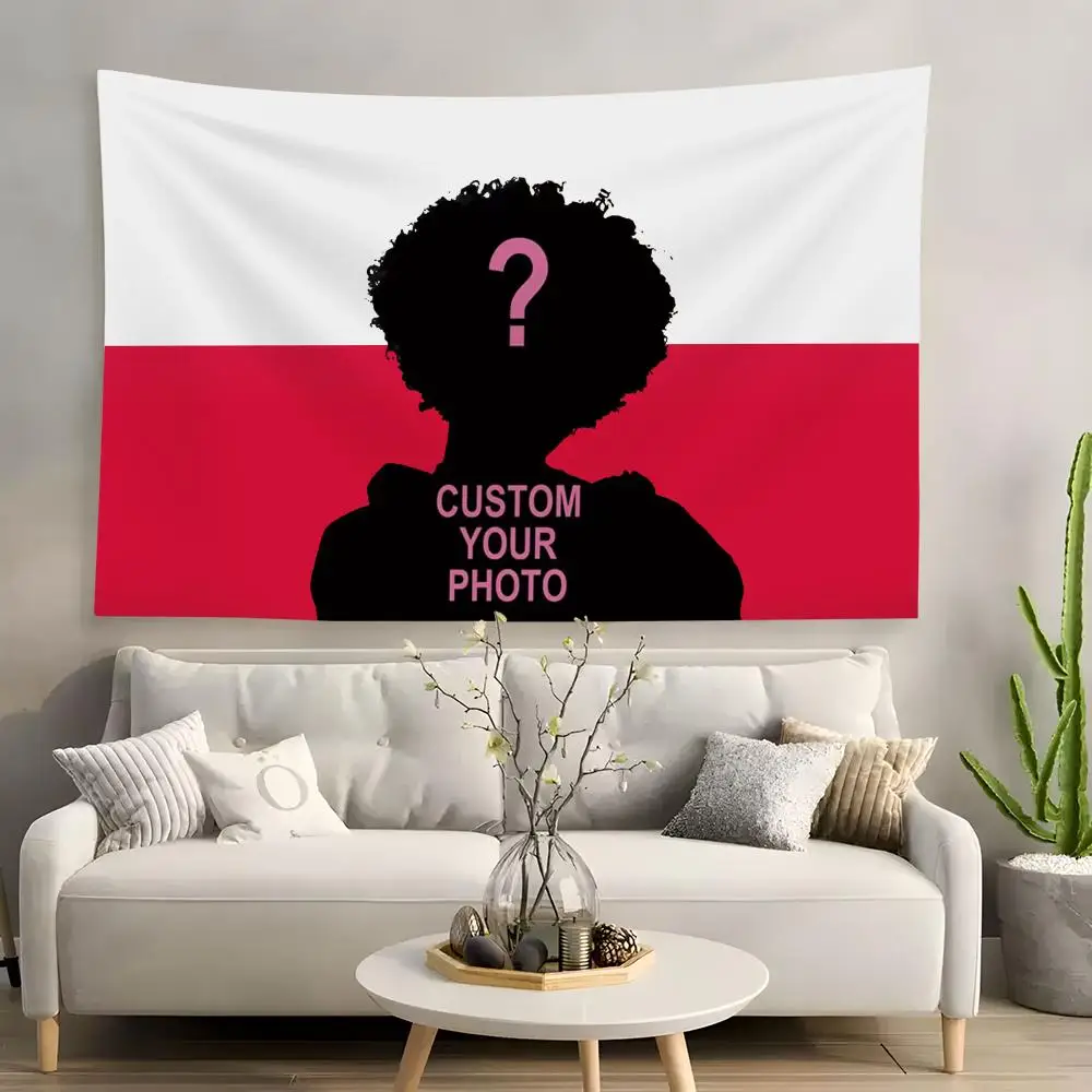 

Customization DIY Poland Tapestry Custom Home Living Room Bedroom Wall Decor Wallpaper Backdrop Cloth With Clips