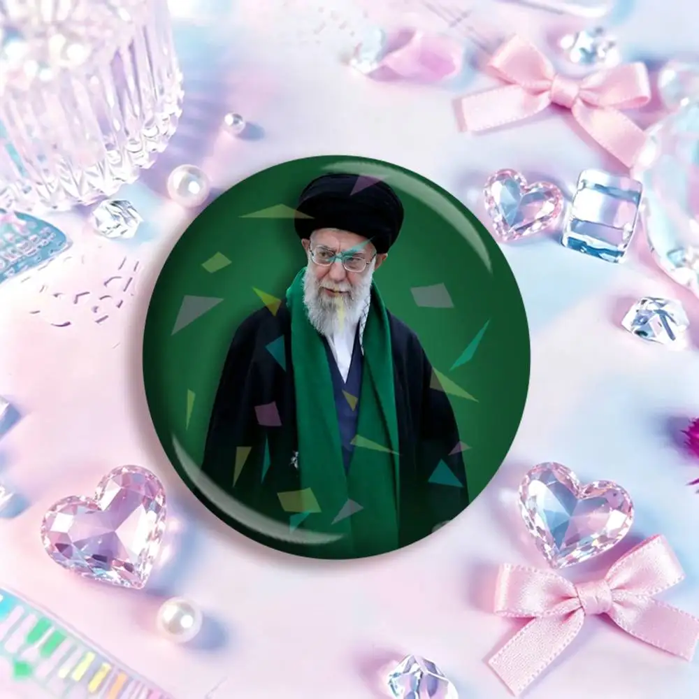 For RIP Ali Khamenei Iranian Iran  Laser Badge Creative Pins Brooch for Decor Gifts Fans Collect Easter decorations