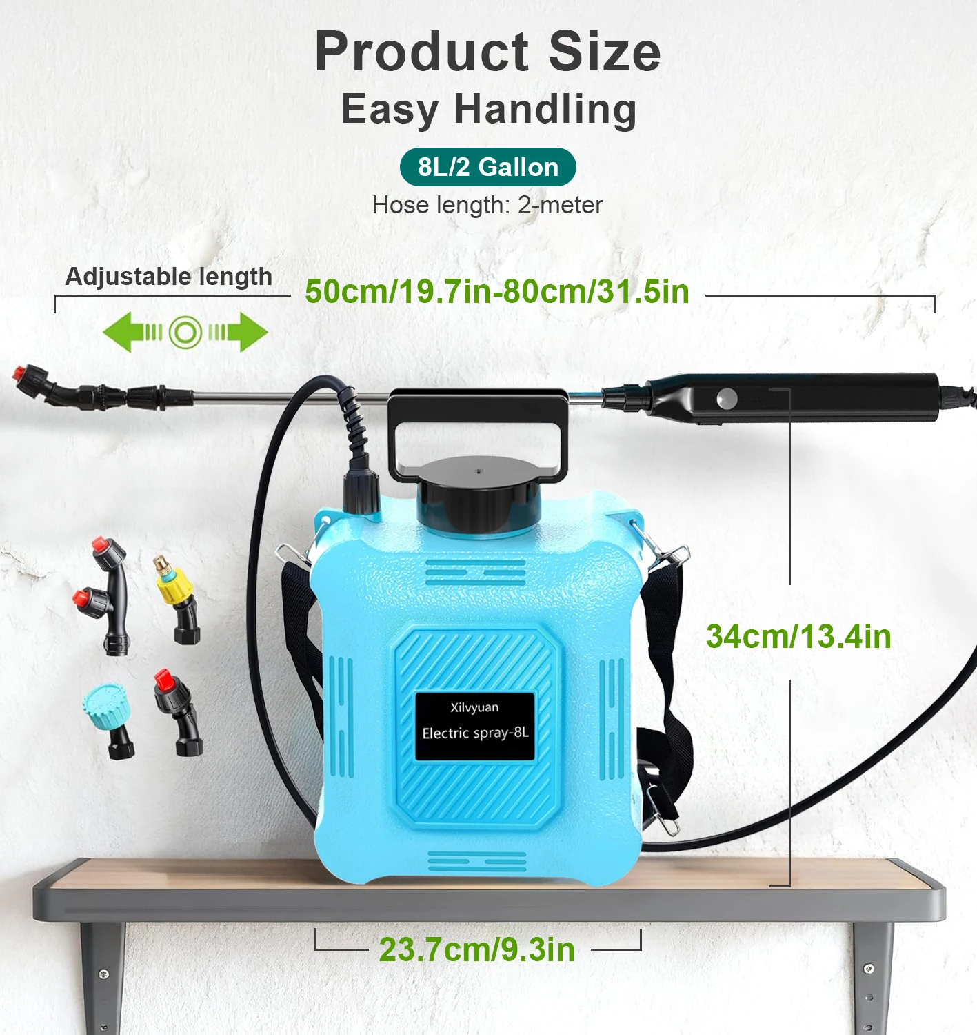 Garden Electric Sprayer 5L/8L Large Capacity Portable Multi-purpose High Pressure Electric Sprayer for Farms Orchard and Gardens
