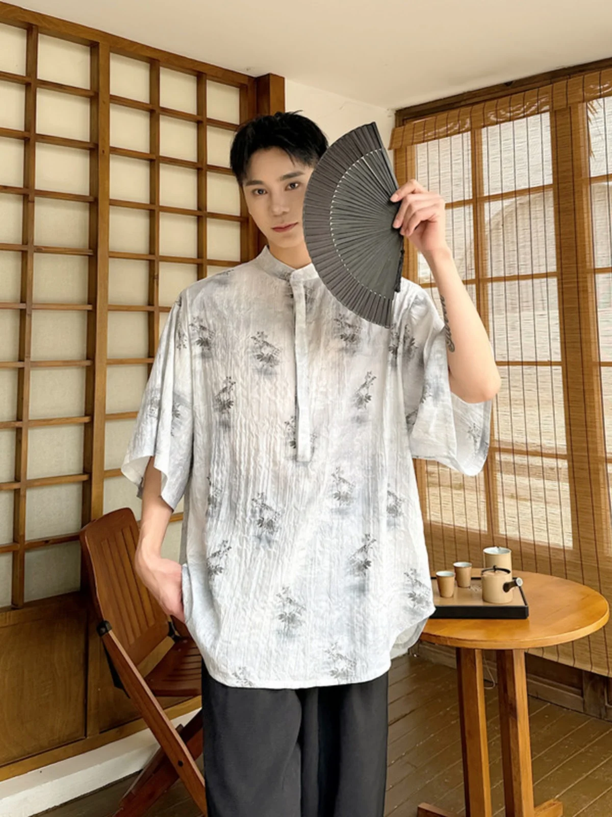 

Новый летний коврик ort Sve Мужской повседневный топ свободного покроя f Sve adient с принтом