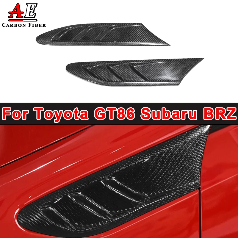 

For Toyota GT86 Subaru BRZ Carbon Fiber Side Fender Fin Winglet Air Vent Cover Trim Canard Splitter Body Kit Car Accessories
