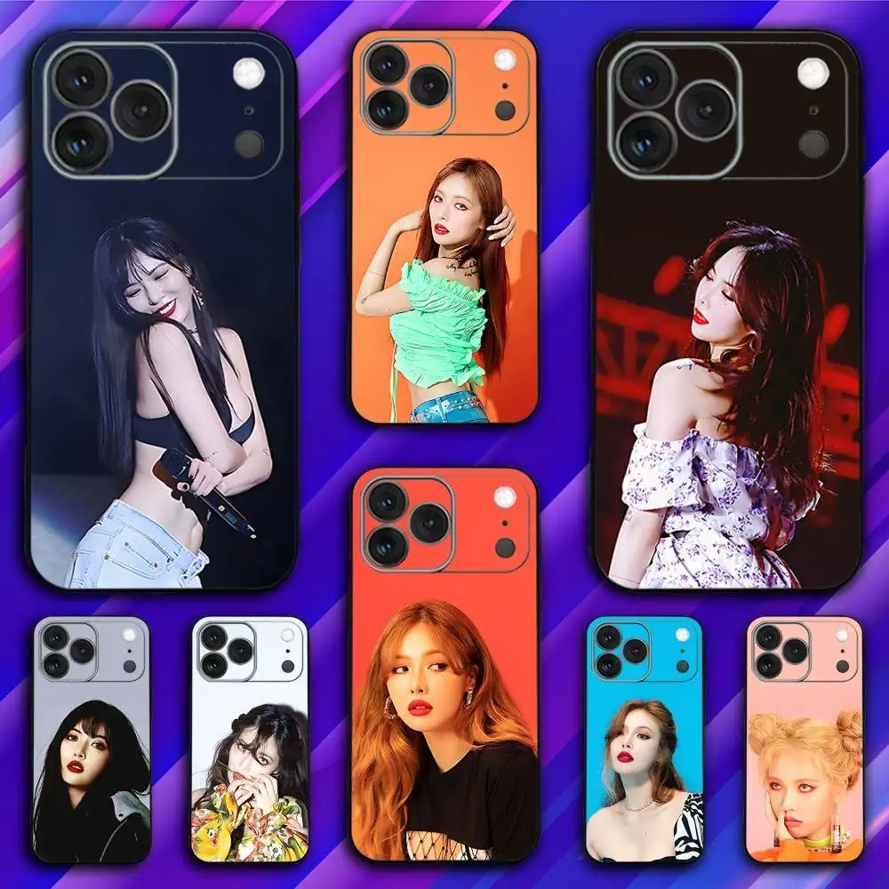 

H-HyunA Singer Nabillera Phone Case For iPhone 17,16,15,14,13,12,11,Pro,Max,Plus,X,XS,SE4,E,Mini,Soft Black Case