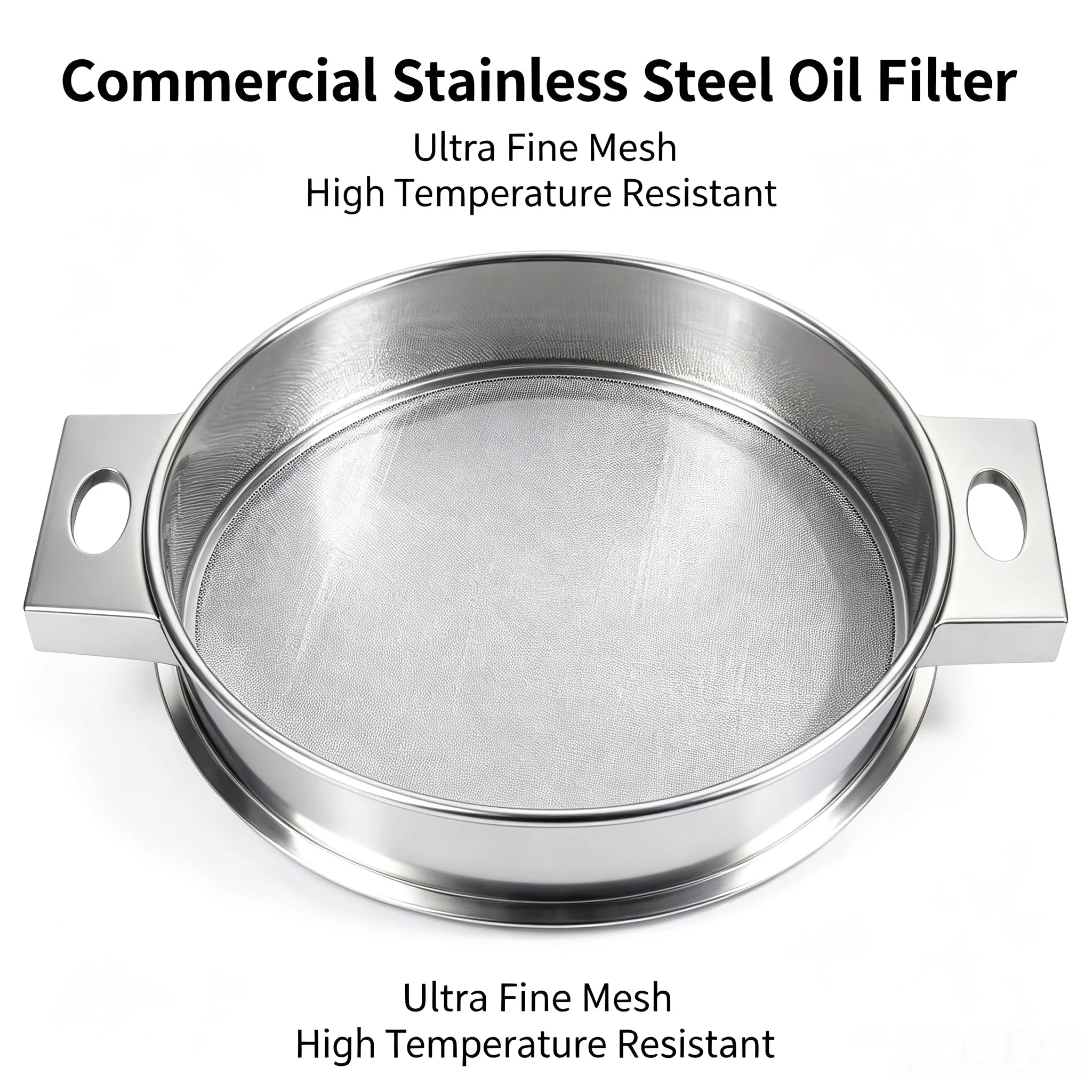 Ultra-fine Fried Residue Filter, Commercial Stainless Steel Oil Strainer, High Density Heat Resistant Mesh